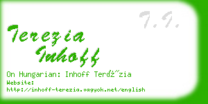 terezia inhoff business card